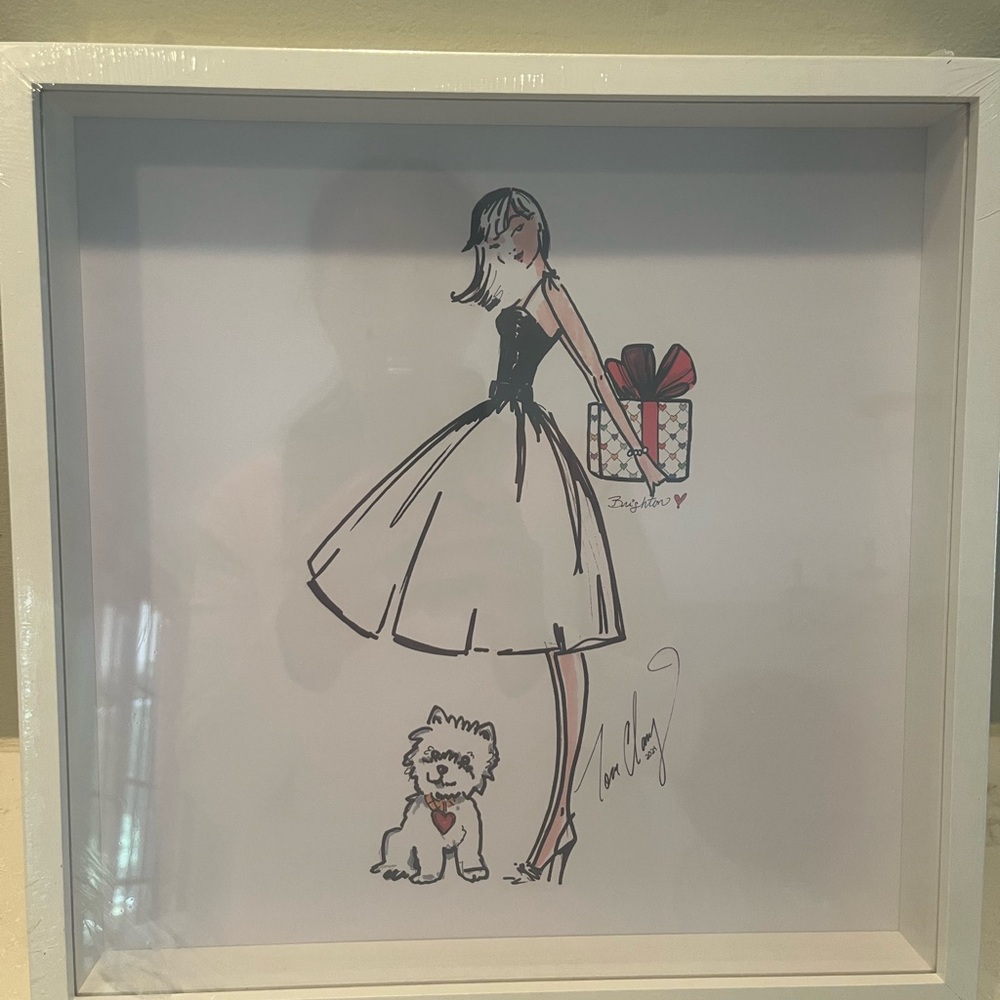 Brighton- Boxed Frame with dog print in Brighton heart box